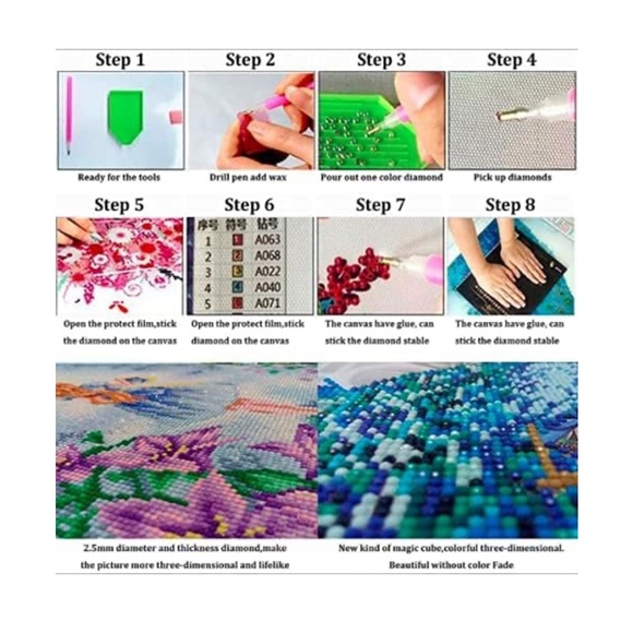 Lion Diamond Painting, 5D Diamond Painting Kits for Adults and Kids,Full… - Picture 7 of 11